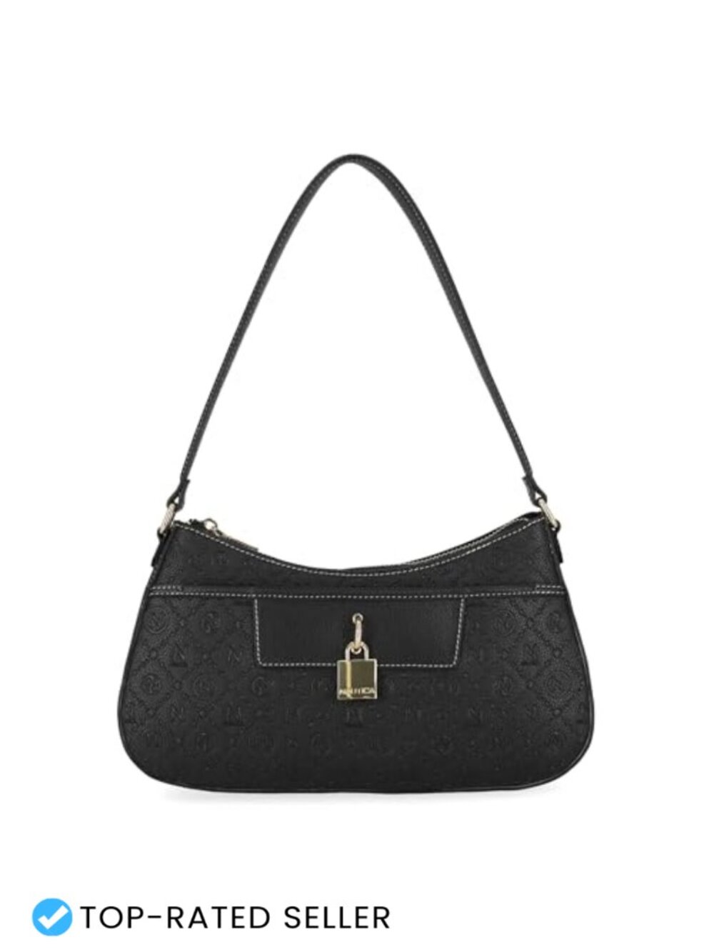 Vegan Leather Hobo Shoulder Bag Large Zipper Purse